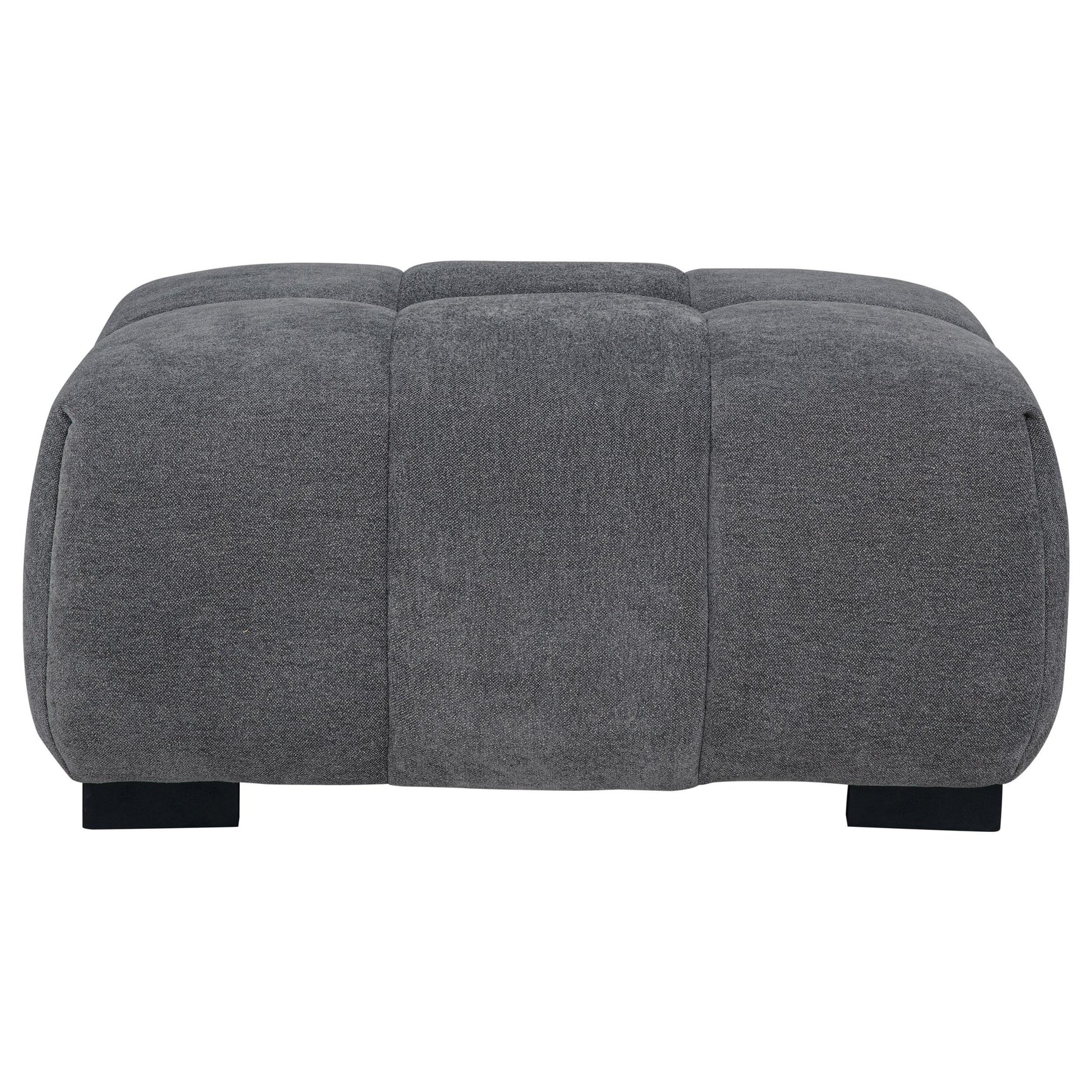 Octavia Charcoal Grey Upholstered Rectangular Ottoman - Ornate Home