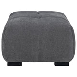 Octavia Charcoal Grey Upholstered Rectangular Ottoman - Ornate Home