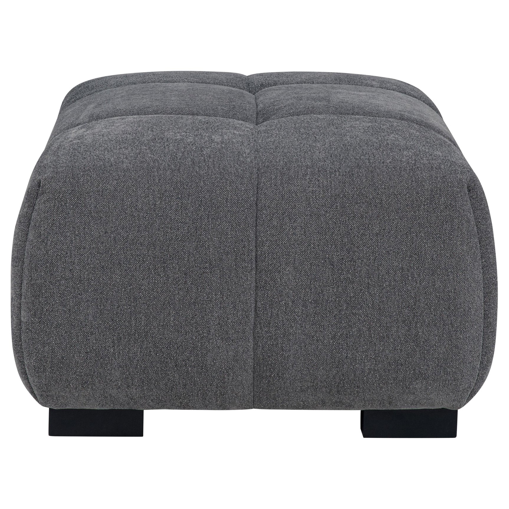 Octavia Charcoal Grey Upholstered Rectangular Ottoman - Ornate Home