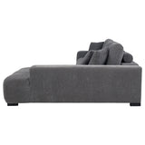 Octavia Charcoal Grey Upholstered Sectional Chaise Sofa - Ornate Home