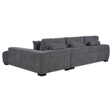 Octavia Charcoal Grey Upholstered Sectional Chaise Sofa - Ornate Home