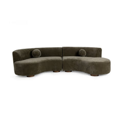 Octavia Olive Moss 2-Piece Sectional - Ornate Home