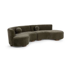 Octavia Olive Moss 2-Piece Sectional - Ornate Home