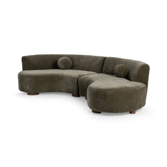 Octavia Olive Moss 2-Piece Sectional - Ornate Home
