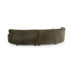 Octavia Olive Moss 2-Piece Sectional - Ornate Home
