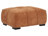 Octavia Orange Upholstered Rectangular Ottoman - Ornate Home