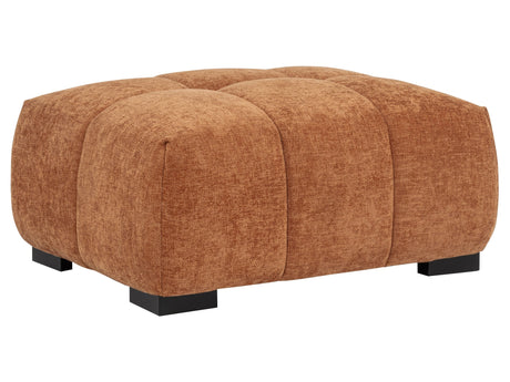 Octavia Orange Upholstered Rectangular Ottoman - Ornate Home