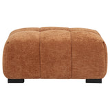 Octavia Orange Upholstered Rectangular Ottoman - Ornate Home