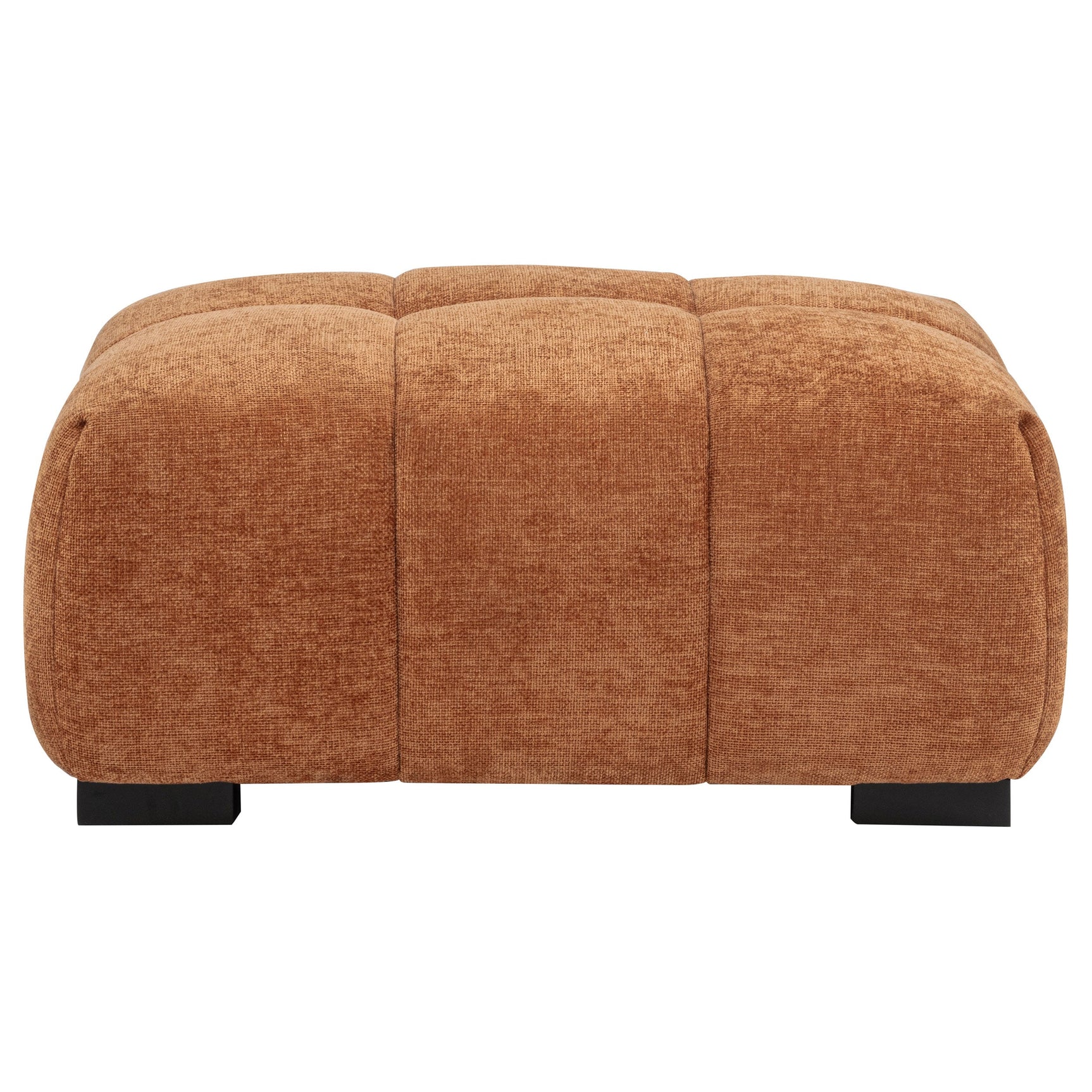 Octavia Orange Upholstered Rectangular Ottoman - Ornate Home