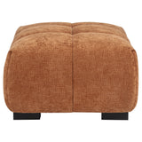 Octavia Orange Upholstered Rectangular Ottoman - Ornate Home
