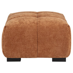 Octavia Orange Upholstered Rectangular Ottoman - Ornate Home