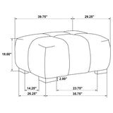 Octavia Orange Upholstered Rectangular Ottoman - Ornate Home