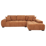 Octavia Orange Upholstered Sectional Chaise Sofa - Ornate Home