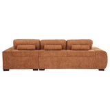 Octavia Orange Upholstered Sectional Chaise Sofa - Ornate Home