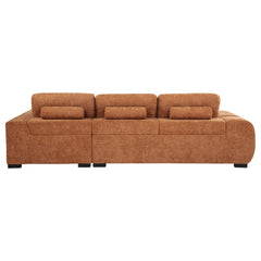 Octavia Orange Upholstered Sectional Chaise Sofa - Ornate Home