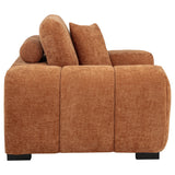 Octavia Orange Upholstered Track Arm Accent Chair - Ornate Home