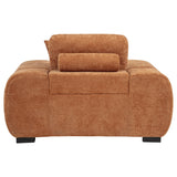 Octavia Orange Upholstered Track Arm Accent Chair - Ornate Home