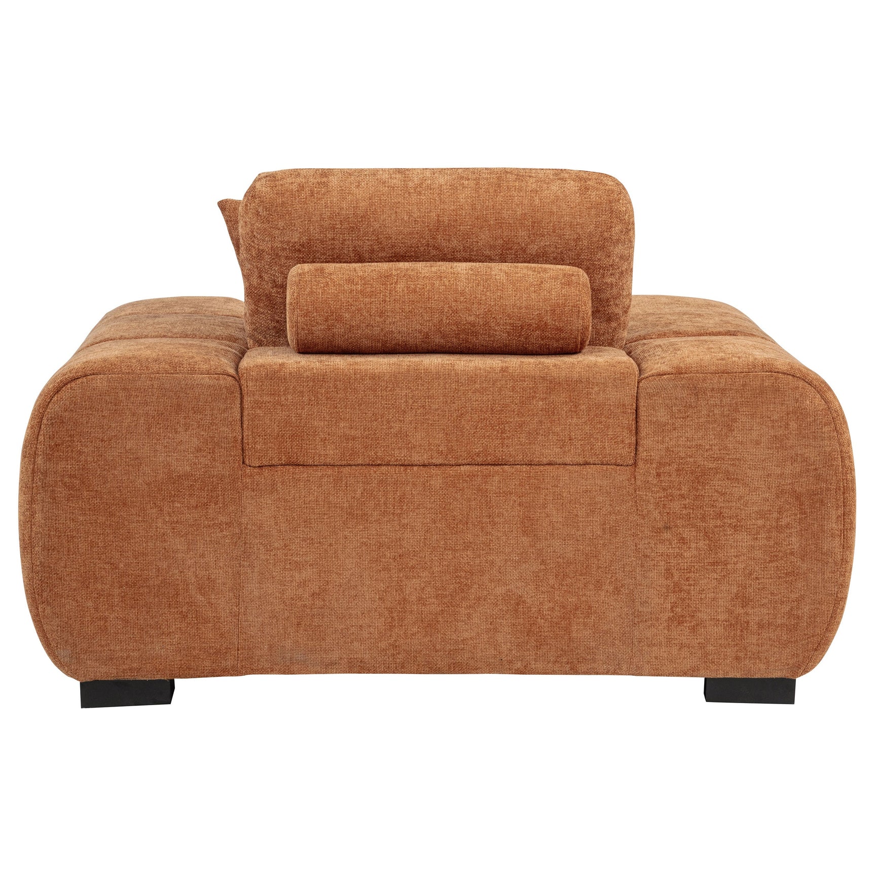 Octavia Orange Upholstered Track Arm Accent Chair - Ornate Home