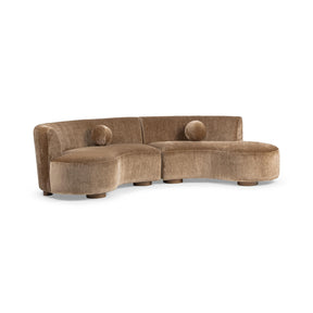 Octavia Walnut Heather 2-Piece Sectional