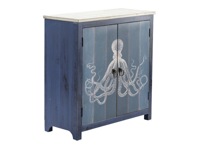 Octopus Blue/White Cabinet - Ornate Home