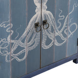 Octopus Blue/White Cabinet - Ornate Home