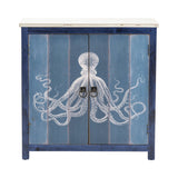 Octopus Blue/White Cabinet - Ornate Home