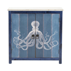 Octopus Blue/White Cabinet - Ornate Home