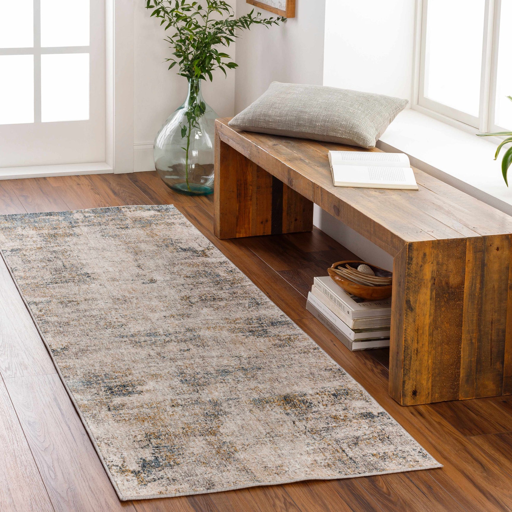 Odell Abstract Luxe Fringe Rug - Clearance - Ornate Home