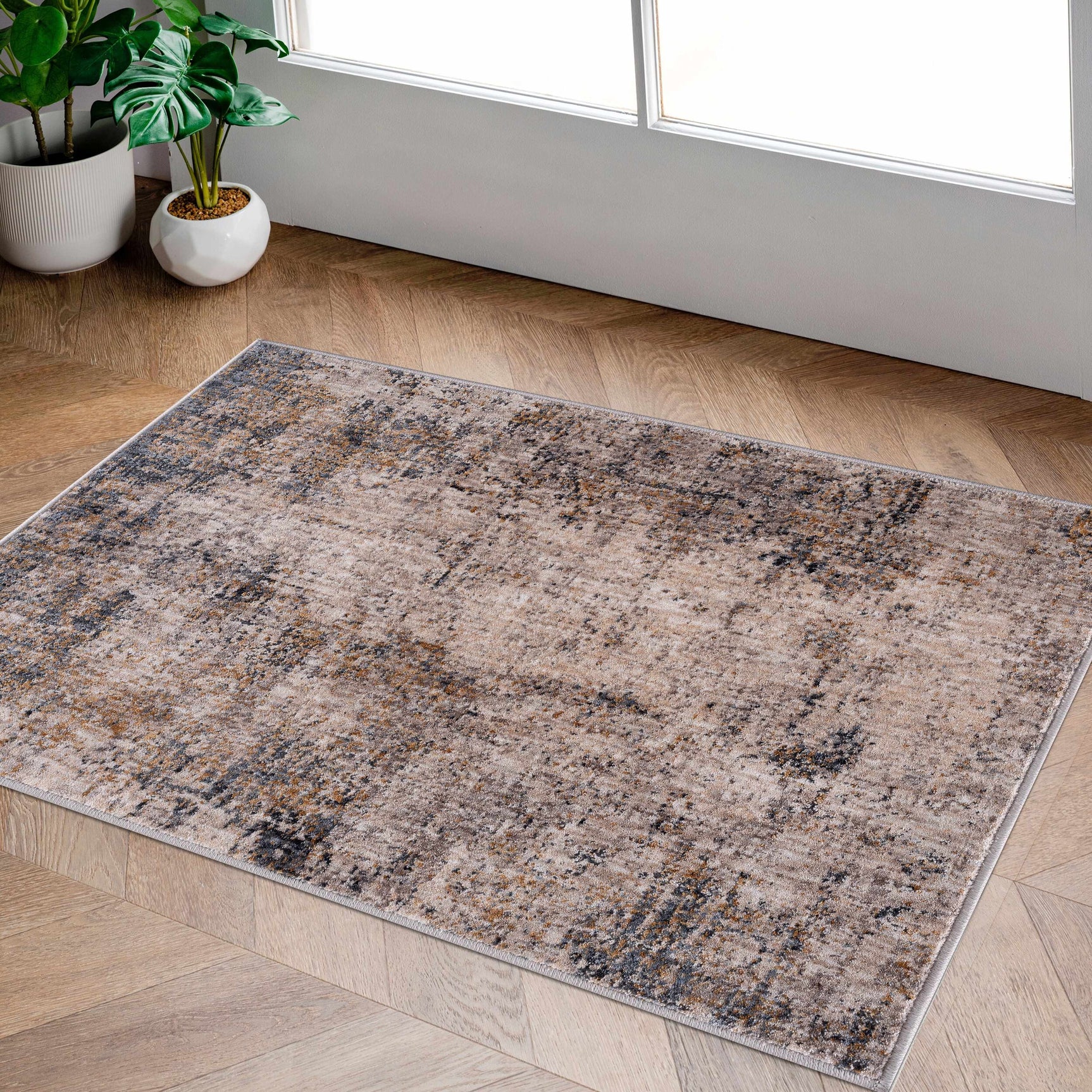 Odell Abstract Luxe Fringe Rug - Ornate Home