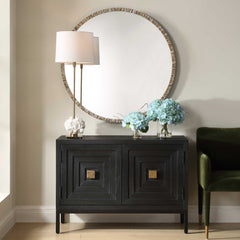 Odeon Bronze Shell Inlay Round Mirror - Ornate Home