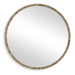 Odeon Bronze Shell Inlay Round Mirror - Ornate Home
