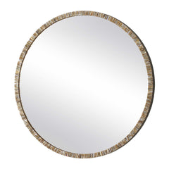 Odeon Bronze Shell Inlay Round Mirror - Ornate Home
