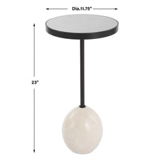 Odesa Bronze/Brown Marble Accent Table - Ornate Home