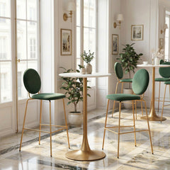 Odessa Green & Gold Barstool (Set of 2) - Ornate Home