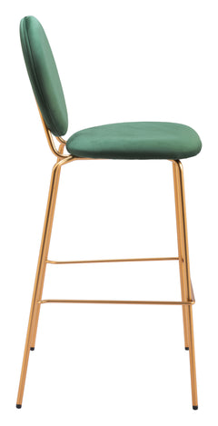 Odessa Green & Gold Barstool (Set of 2) - Ornate Home