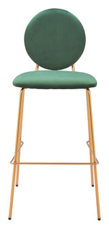Odessa Green & Gold Barstool (Set of 2) - Ornate Home