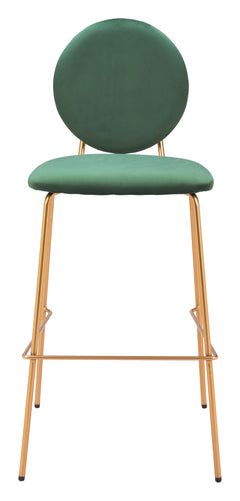 Odessa Green & Gold Barstool (Set of 2) - Ornate Home