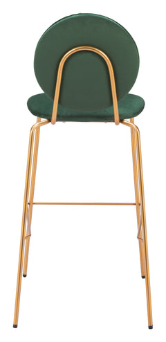 Odessa Green & Gold Barstool (Set of 2) - Ornate Home
