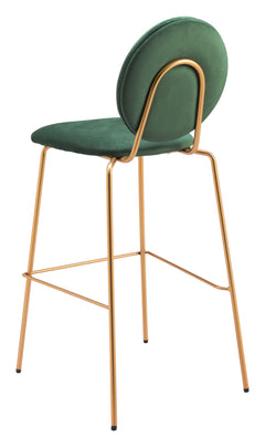 Odessa Green & Gold Barstool (Set of 2) - Ornate Home