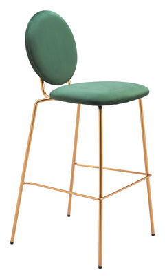 Odessa Green & Gold Barstool (Set of 2) - Ornate Home