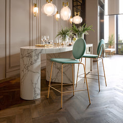 Odessa Green & Gold Counter Stool (Set of 2) - Ornate Home