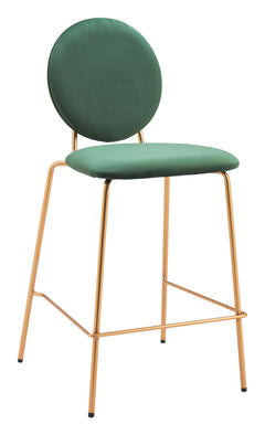 Odessa Green & Gold Counter Stool (Set of 2) - Ornate Home