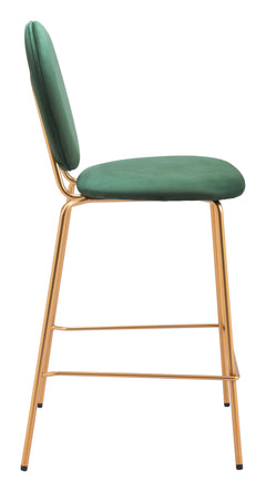 Odessa Green & Gold Counter Stool (Set of 2) - Ornate Home