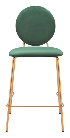 Odessa Green & Gold Counter Stool (Set of 2) - Ornate Home