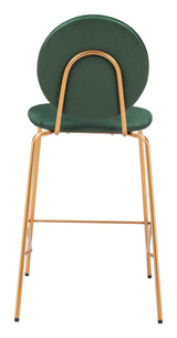 Odessa Green & Gold Counter Stool (Set of 2) - Ornate Home