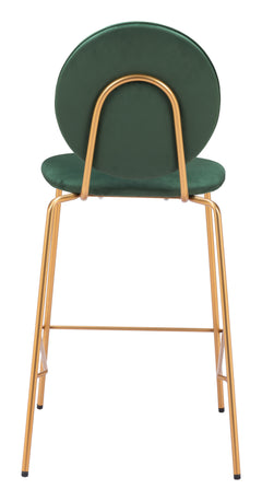 Odessa Green & Gold Counter Stool (Set of 2) - Ornate Home