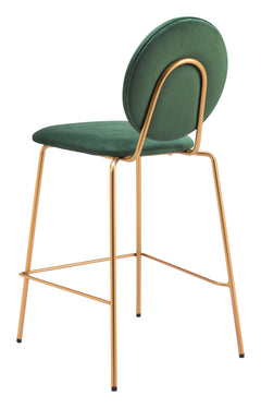 Odessa Green & Gold Counter Stool (Set of 2) - Ornate Home