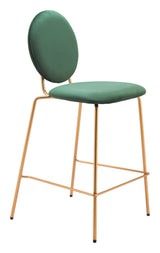 Odessa Green & Gold Counter Stool (Set of 2) - Ornate Home