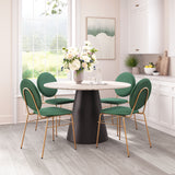 Odessa Green & Gold Dining Chair (Set of 2) - Ornate Home