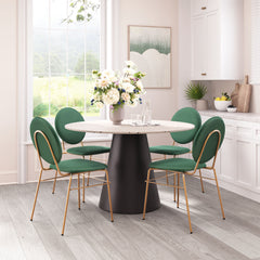 Odessa Green & Gold Dining Chair (Set of 2) - Ornate Home